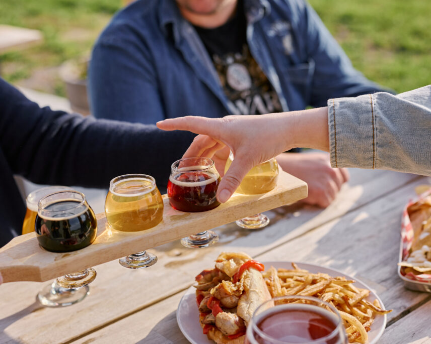 Beer being served at Newark Brewery near Inn On The Twenty