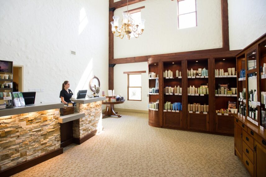 The entrance to Millcroft Spa in Caledon, Ontario.