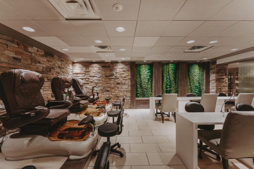 Spa manicures and pedicured offered at 100 Fountain Spa during a team-building retreat in Niagara-on-the-Lake.
