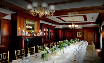 The Three Feathers at Prince of Wales hotel set up to host a micro wedding.