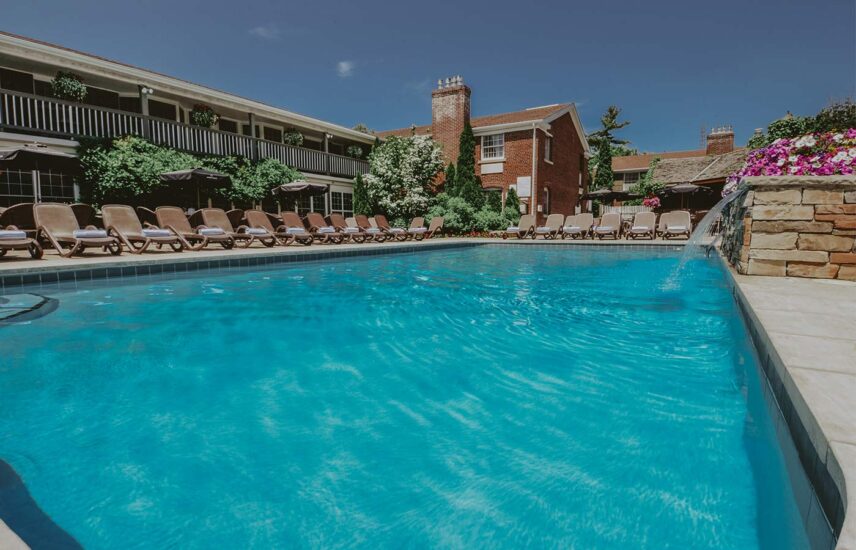 Outdoor pool at the Pillar & Post Hotel in Niagara-on-the-Lake