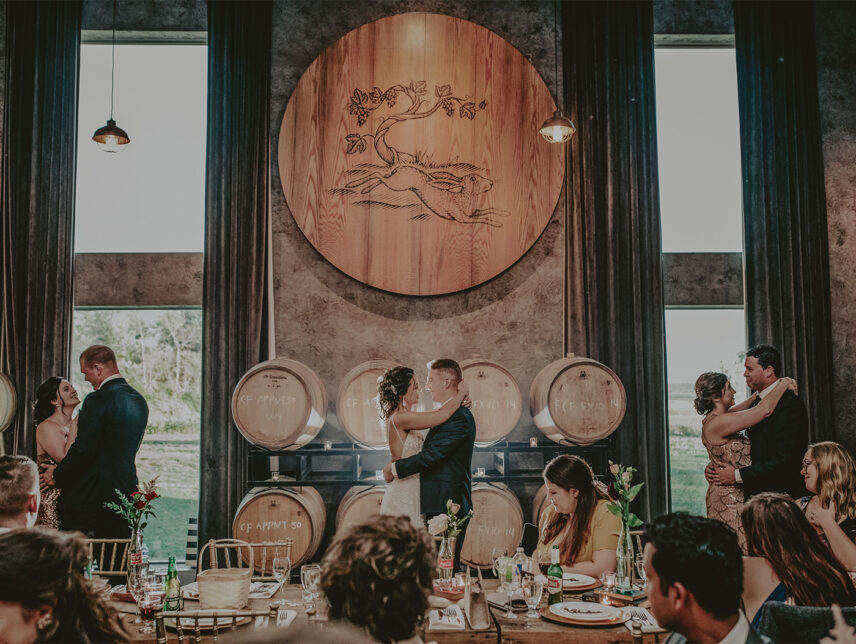 Couples dancing at a wedding at The Hare Wine Co. in Niagara-on-the-Lake.