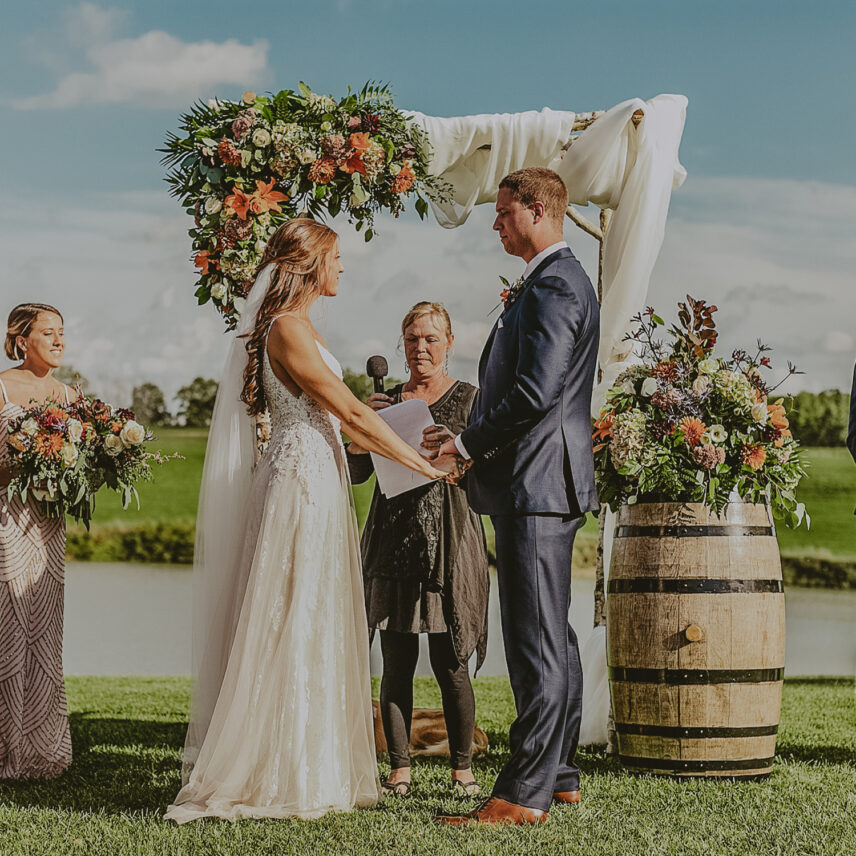 Wedding Ceremony at Sue Ann Staff Estate Winery