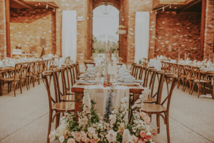 Hare Wine Co Winery wedding reception set-up in niagara on the lake