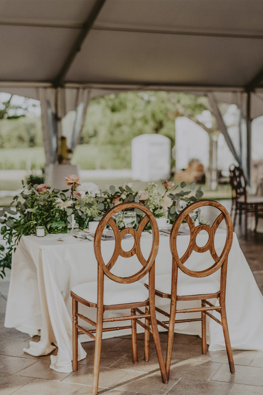 Sweet Heart Table at Sue Ann Staff Estate Winery wedding