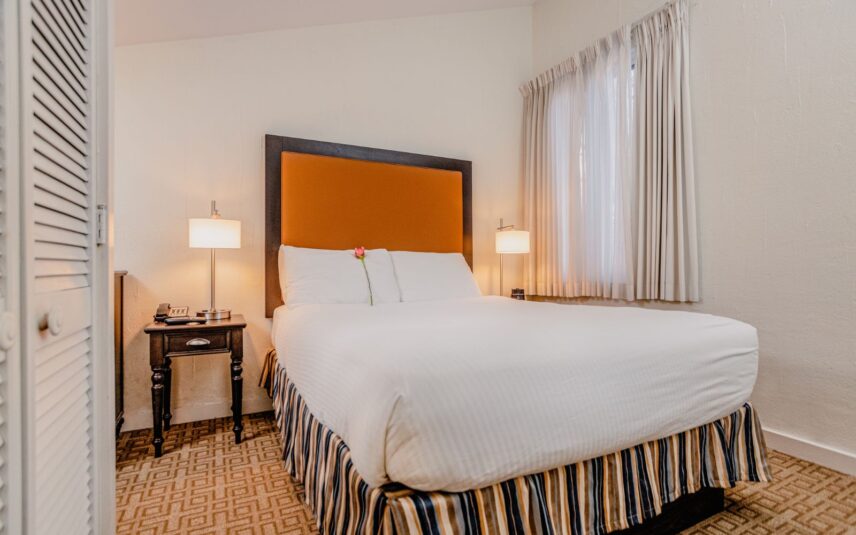 The Crofts Guest Room bedding at Millcroft Inn & Spa in Caledon