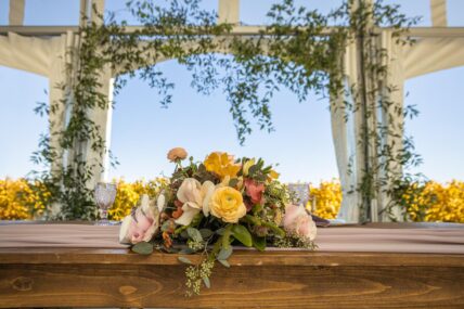Floral arrangement from Clippings Floral Design.