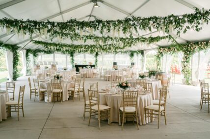 Tented wedding at the Bella Terra Vineyards in Niagara-on-the-Lake.
