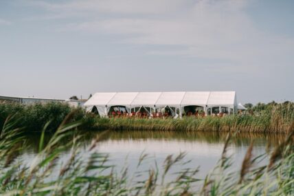 The Pondview Terrace at the Bella Terra Vineyards.