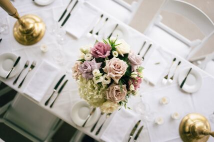 A centerpiece designed by Clippings Floral Design