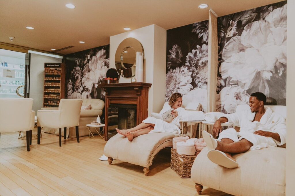 A couple before receiving a spa treatment at Secret Garden Spa at Prince of Wales Hotel