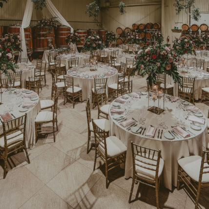 Wedding dining room venue at Big Head Wines in Niagara-on-the-Lake, Ontario.