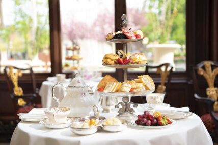 Tea and pastries served in The Drawing Room during a girls’ weekend in Niagara-on-the-Lake.