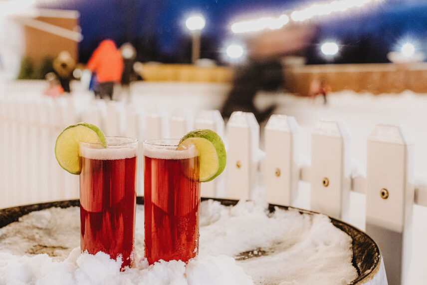 Icewine cocktail served The OutPost at Pillar and Post in Niagara on the Lake