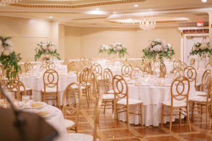 A ballroom wedding at the Queen’s Landing hotel in Niagara-on-the-Lake.