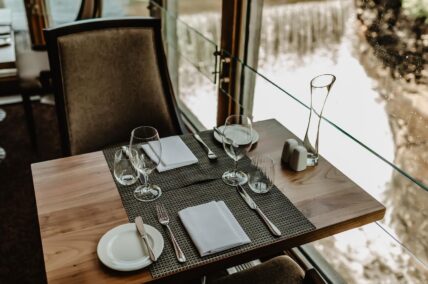 A team dinner served at Headwaters Restaurant in Caledon, Ontario.