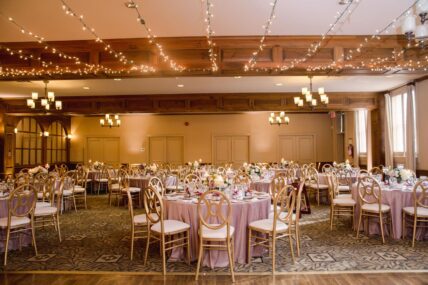 A wedding in The Upper Canada Hall at Pillar and Post in Niagara-on-the-Lake.