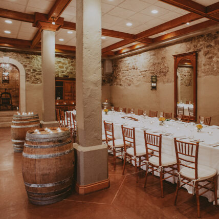 Vintner’s Cellar, a private dining venue located at Inn On The Twenty in Jordan, Ontario