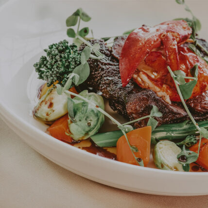 Plated-style meals catered to conferences at Inn On The Twenty in Jordan Village