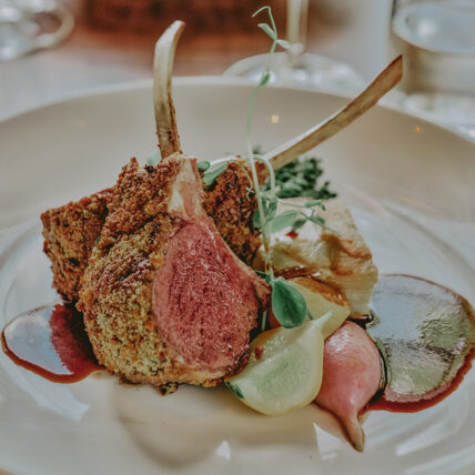 Artistic culinary work by Inn On The Twenty Restaurant chef at Inn On The Twenty in Jordan Village