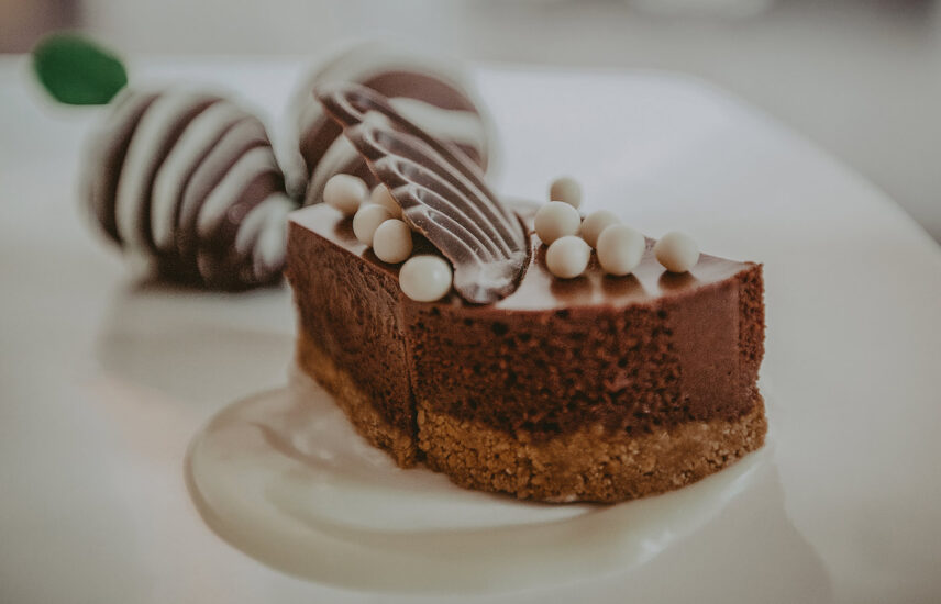 Mouthwatering chocolate dessert catered to weddings at Inn On The Twenty in Jordan Village