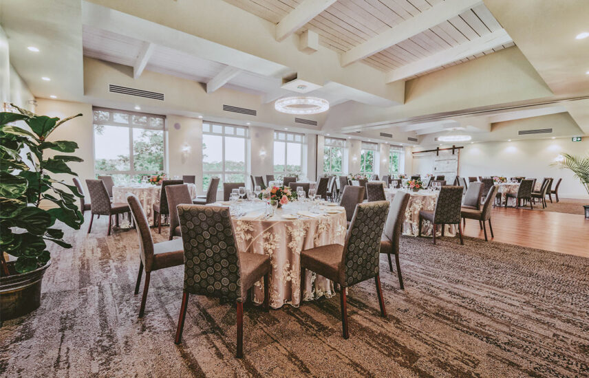 Valley View Room wedding venue layout at Inn On The Twenty in Jordan Village