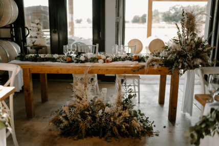 A wedding with bohemian decor