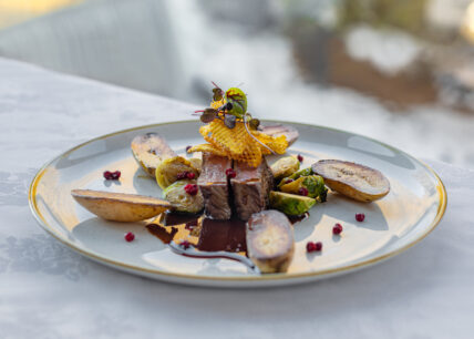 Dish from Headwaters Restaurant during a spa getaway at Millcroft Inn & Spa