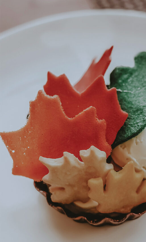 A maple dessert served at Headwaters Restaurant in Caledon, Ontario.