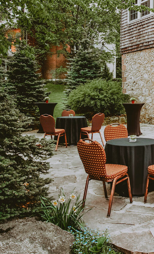 Outdoor meeting venue at Millcroft Inn & Spa in Caledon, Ontario