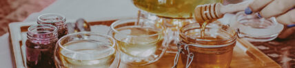 Jars of natural honey curated at Millcroft Inn & Spa in Caledon
