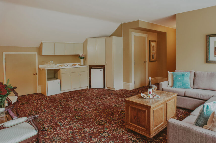 The Manor House Guest Room miniature kitchen at Millcroft Inn & Spa in Caledon