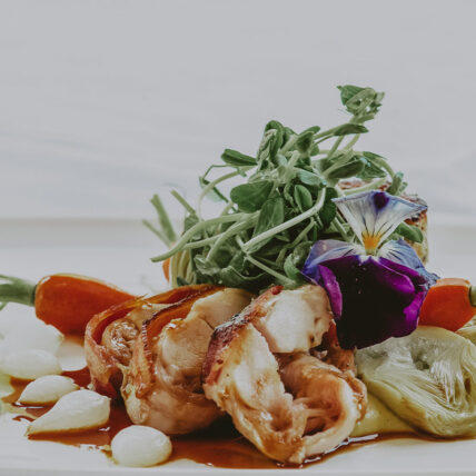Custom menu items catered to weddings at Millcroft Inn & Spa in Caledon