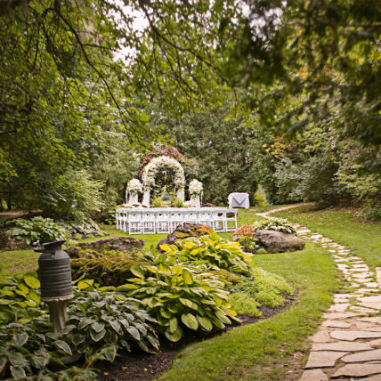 Millcroft’s Riverside Wedding Garden wedding venue at Millcroft Inn & Spa in Caledon