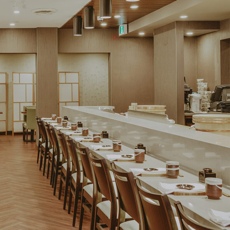 Dining room of Masaki sushi restaurant near Moffat Inn in Niagara on the Lake