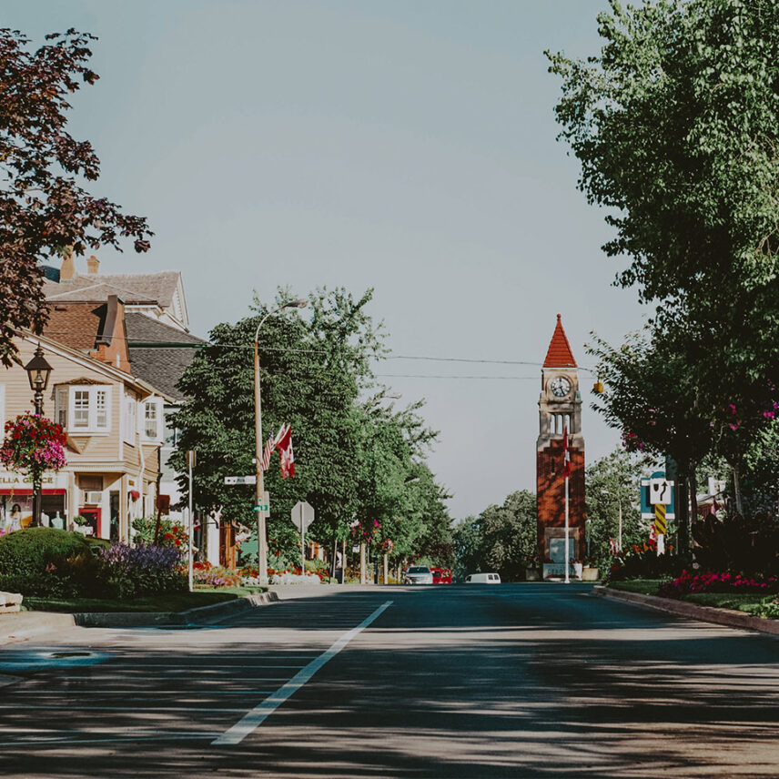 Downtown Main Street in Old Town near Moffat Inn in Niagara on the Lake