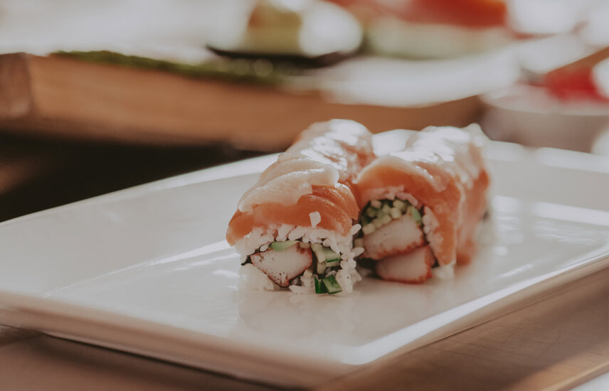 Plate of sushi at Masaki Restaurant near Moffat Inn in Niagara on the Lake