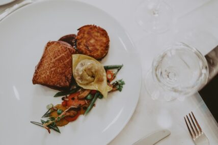 Salmon served at Noble Restaurant in Niagara-on-the-Lake.