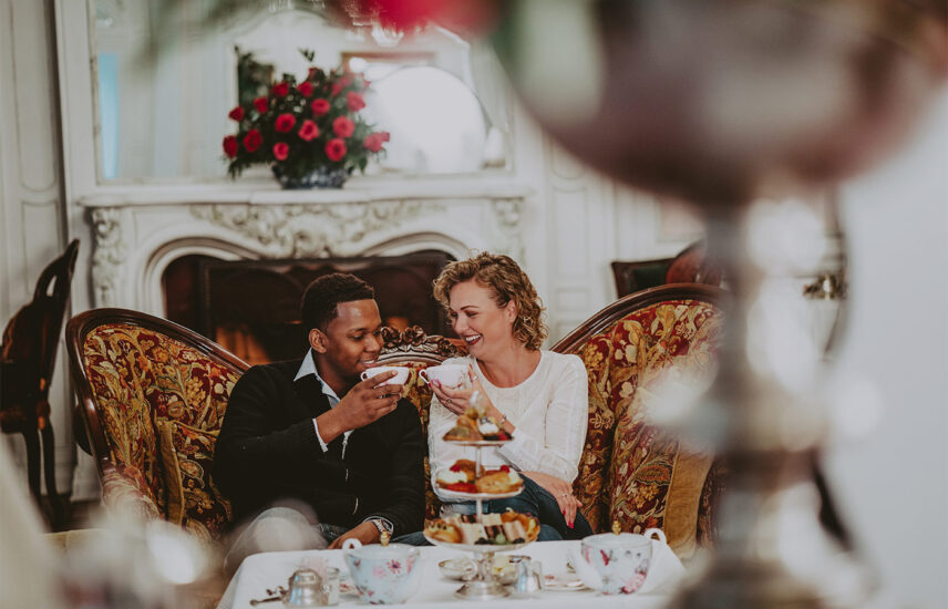 Couple enjoying afternoon tea at the Prince of Wales Hotel in Niagara-on-the-Lake