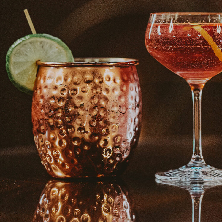 Cocktails from Churchill Lounge's sophisticated pub in Niagara-on-the-Lake