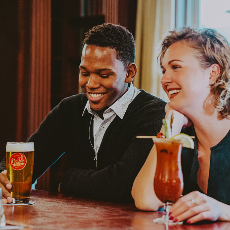 Couple drinking cocktails at Churchill Lounge at the Prince of Wales Hotel in Niagara-on-the-Lake