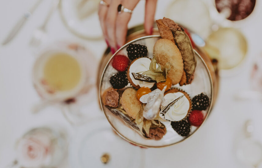 Pastry display available in the Drawing Room of Prince of Wales