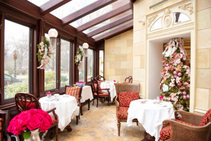 Noble Restaurant decorated for the holidays