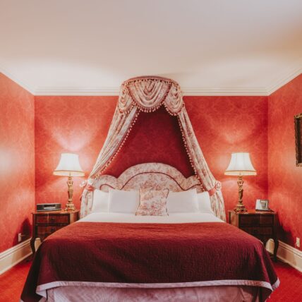 Antique furnishings in the Superior Guest Room at the Prince of Wales Hotel