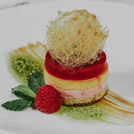 Dessert from Cannery Restaurant at the Pillar & Post Hotel in Niagara-on-the-Lake