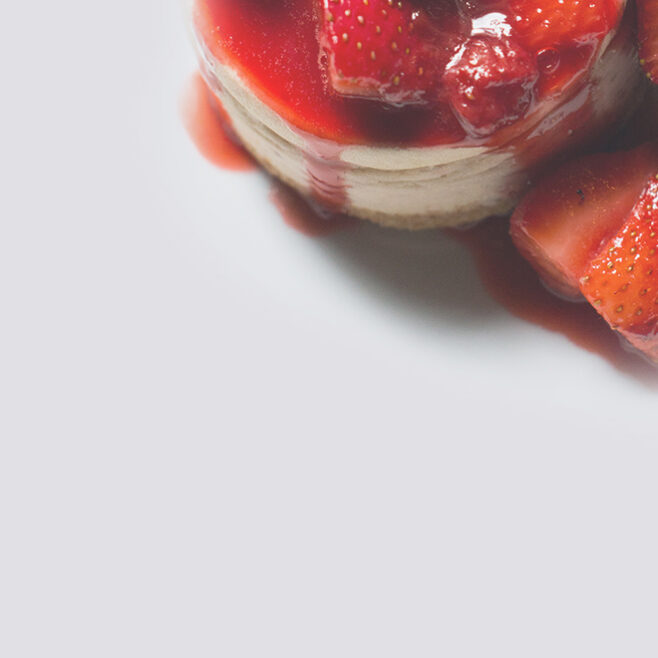 Specialty strawberry dessert served at Cannery Restaurant at the Pillar & Post Hotel in Niagara-on-the-Lake