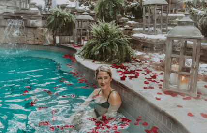 Niagara hot spring pool at 100 Fountain Spa in Niagara on the Lake