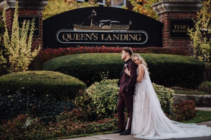 Bride and Groom Intimate Wedding in Niagara-on-the-Lake