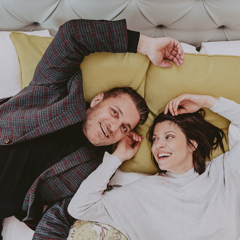 A couple enjoy their accommodations at Queen's Landing in Niagara on the Lake