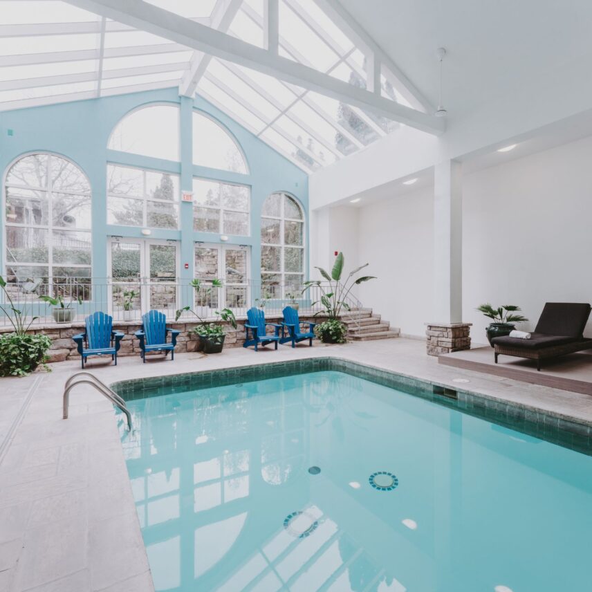 Indoor saltwater pool at Queen's Landing in Niagara-on-the-Lake.